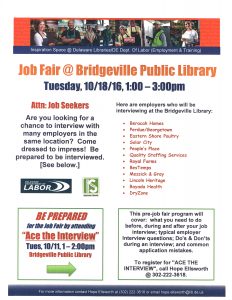 bridgeville-library-job-fair