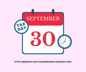 Property Taxes Due September 30, 2025