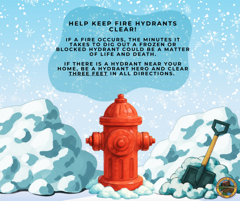 infographic about clearing snow around hydrants