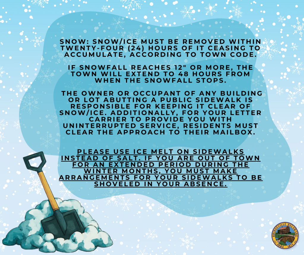 infographic about snow removal requirements per code